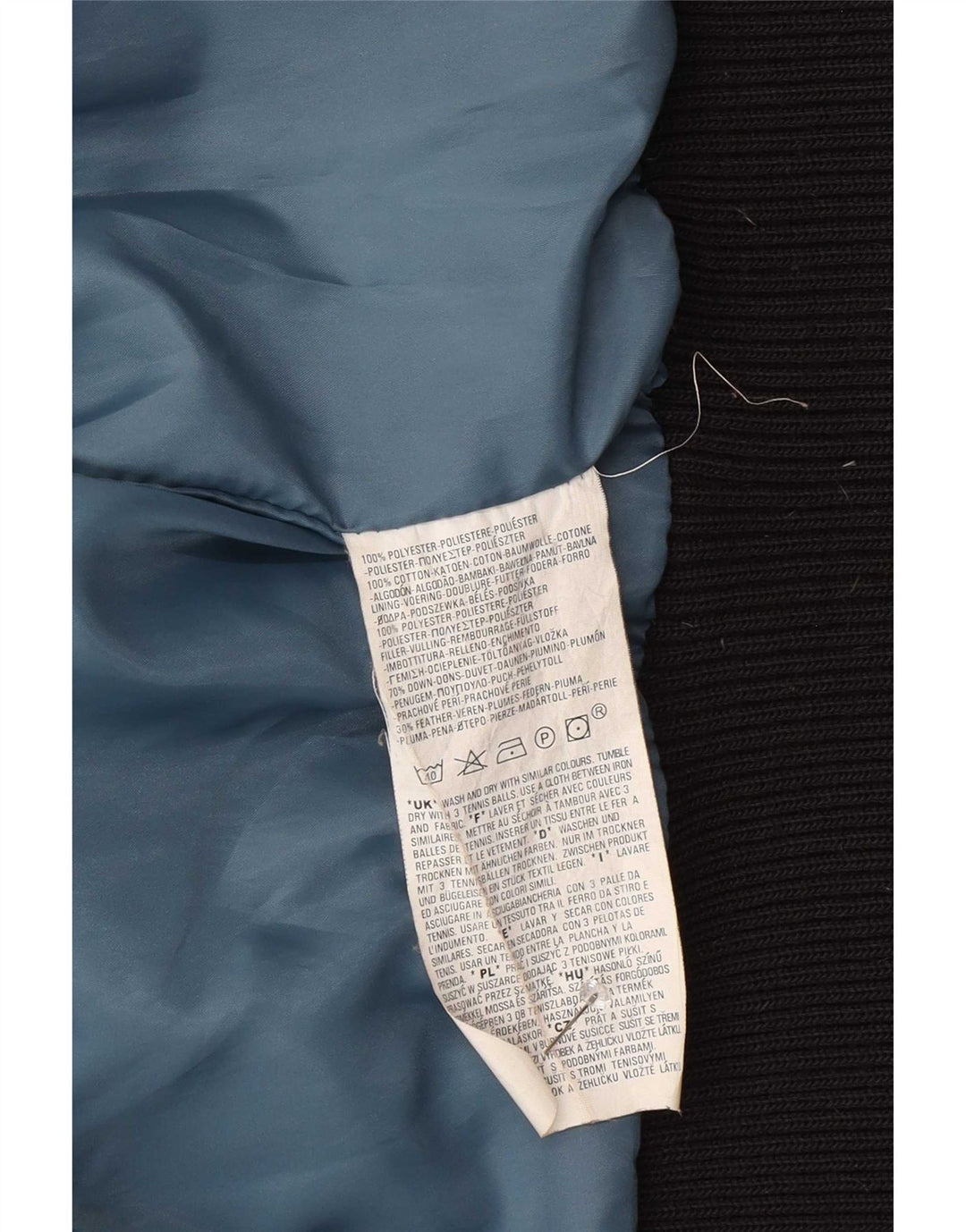 Giacca bomber imbottita da donna Levi's UK 16 grande poliestere nero