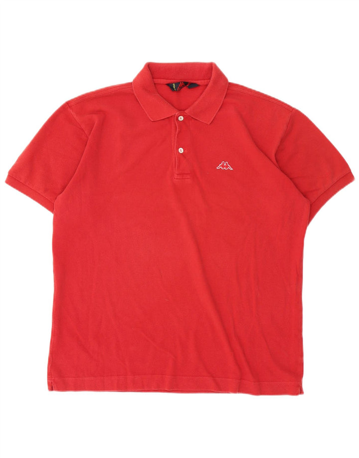 Polo Kappa Uomo Large Rossa In Cotone