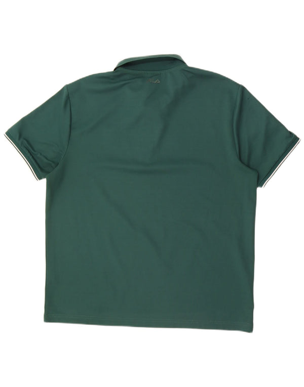 Polo da uomo Fila XL verde poliestere