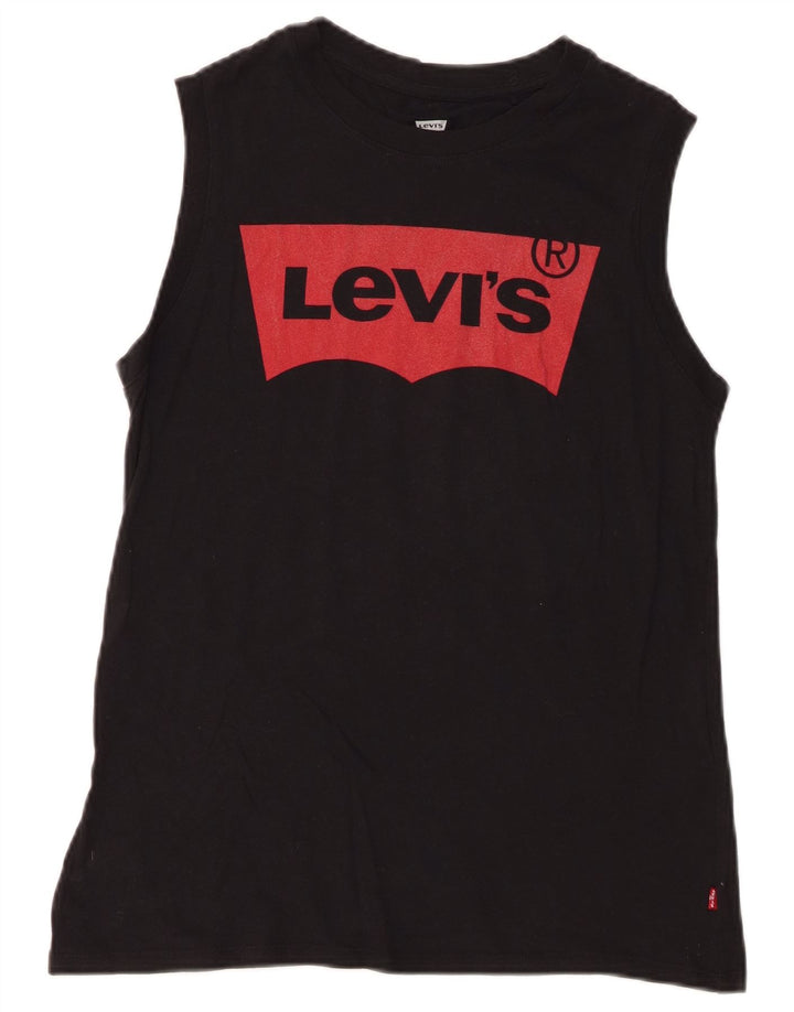 Gilet grafico da donna Levi's Top UK 10 piccolo cotone nero