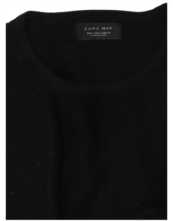 Maglione maglione girocollo da uomo Zara piccolo nero