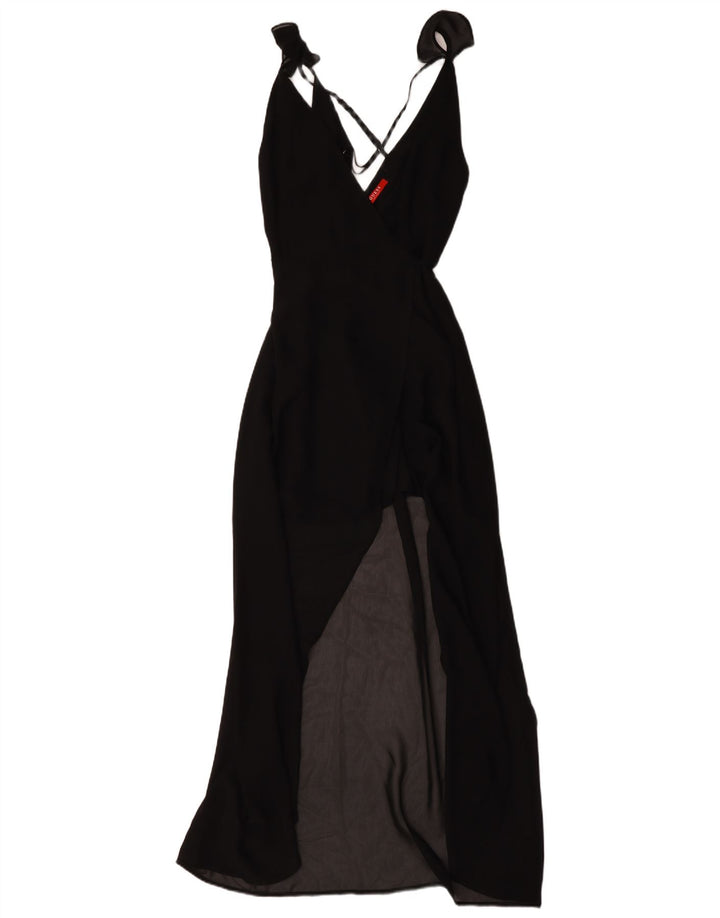 Guess Abito lungo senza maniche da donna UK 14 Medio Nero Poliestere