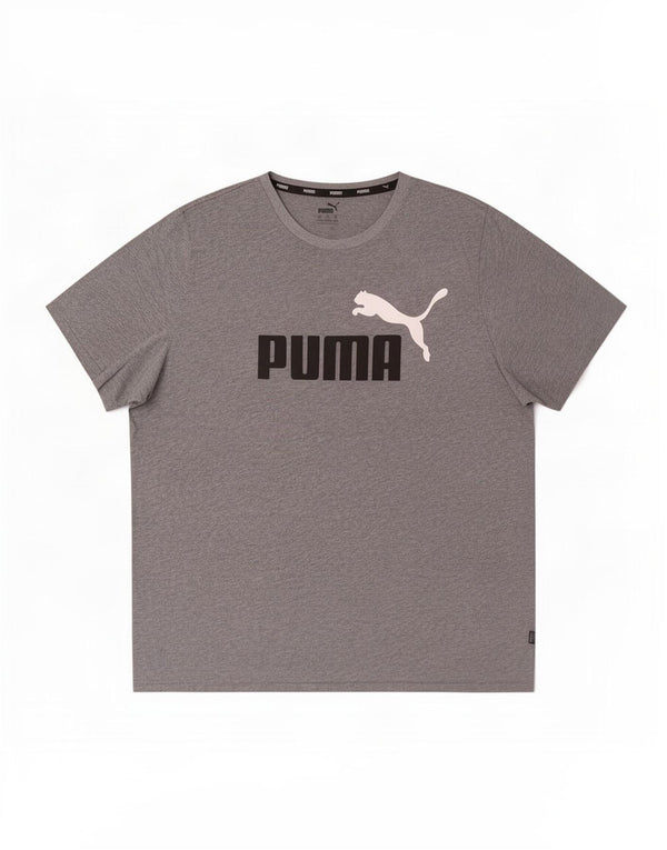 T-shirt grafica da uomo Puma Top 2XL in cotone grigio