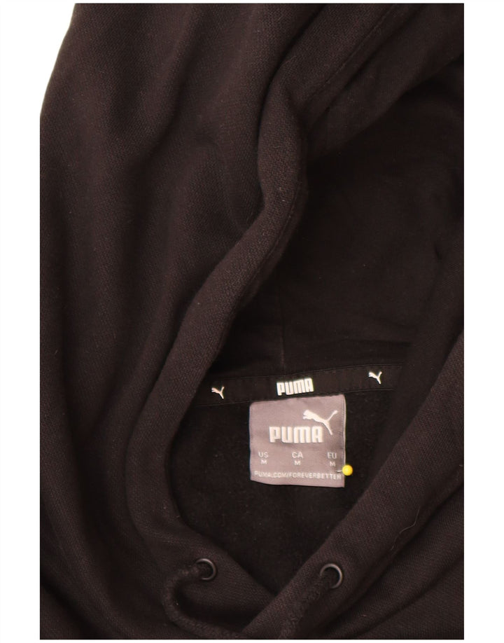 Felpa con cappuccio grafica da uomo Puma, cotone nero medio