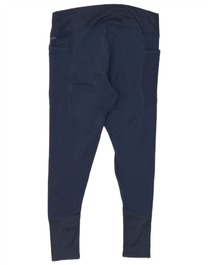Leggings Adidas Aeroready da donna UK 16/18 Large Blu Navy Poliestere