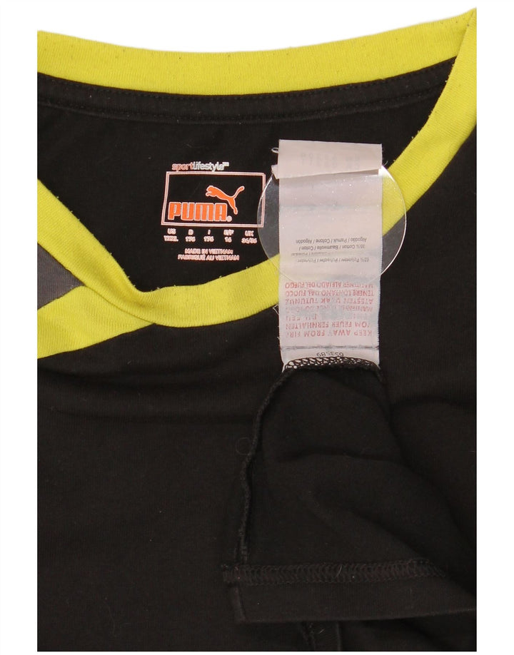 T-shirt grafica Puma da ragazzo, 15-16 anni, in poliestere color block nero