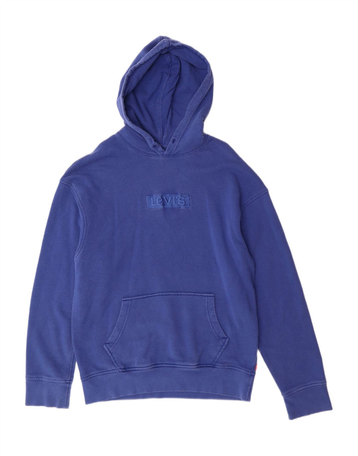 Maglione con cappuccio grafico da uomo Levi's in cotone blu medio
