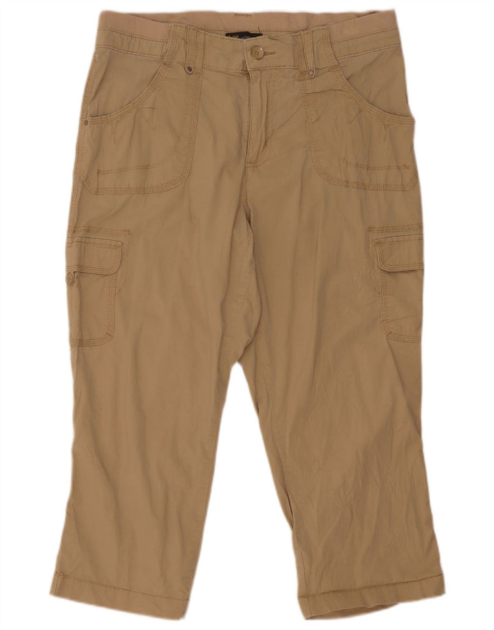 Pantaloni Capri cargo da donna Lee US 14 Large W32 L22 Cotone beige
