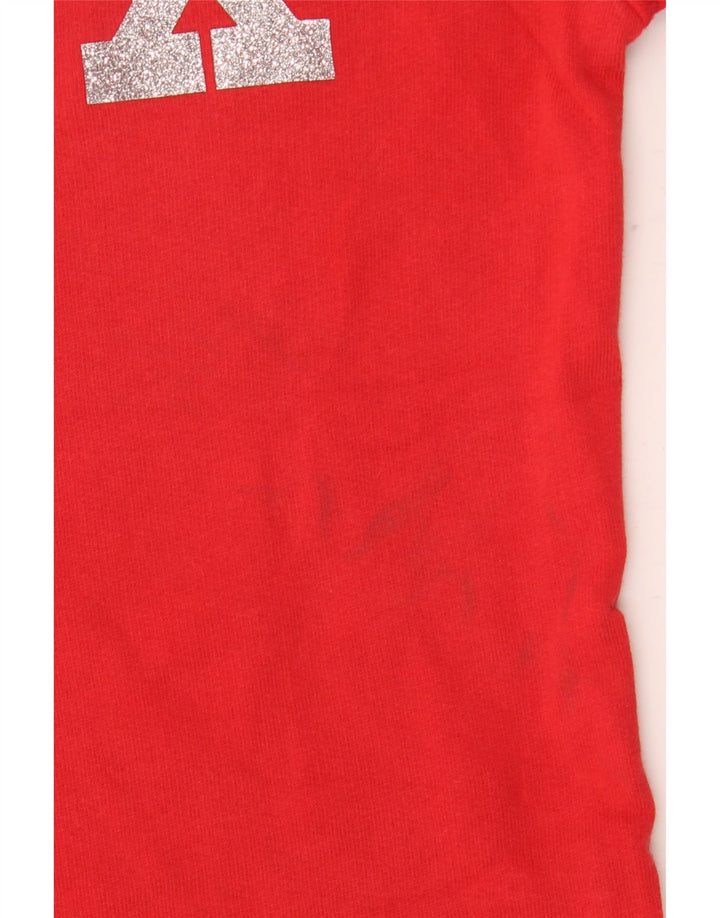 Felpa oversize con grafica da donna Pyrex UK 10 piccola in cotone rosso