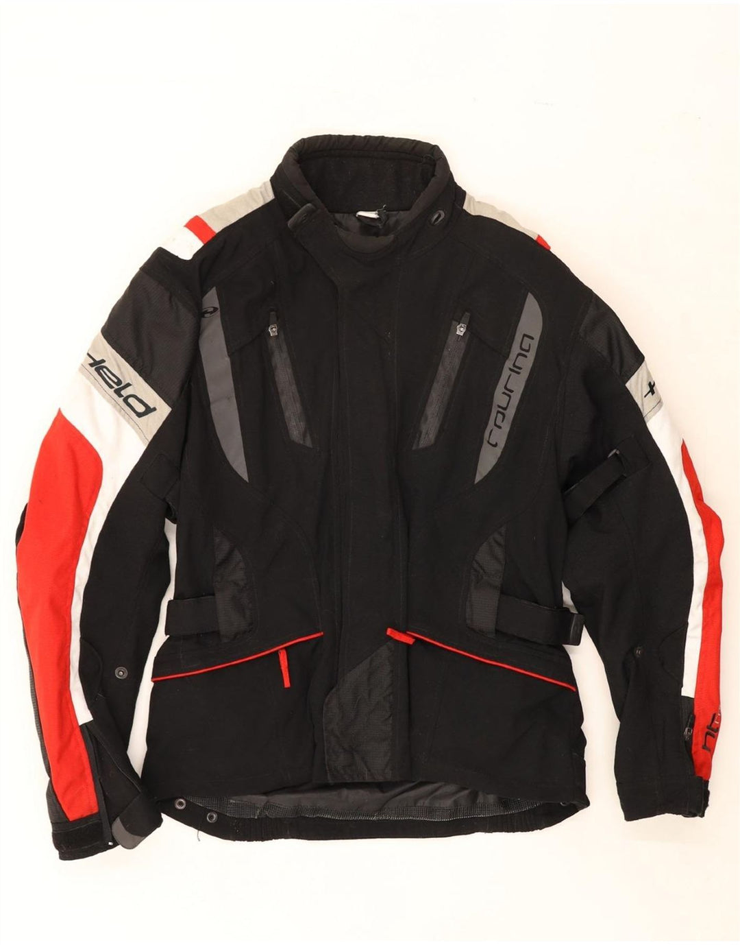 HELD Mens Graphic Racer Jacket UK 42 XL Black Colourblock Polyamide Vintage Held and Second-Hand Held from Messina Hembry 