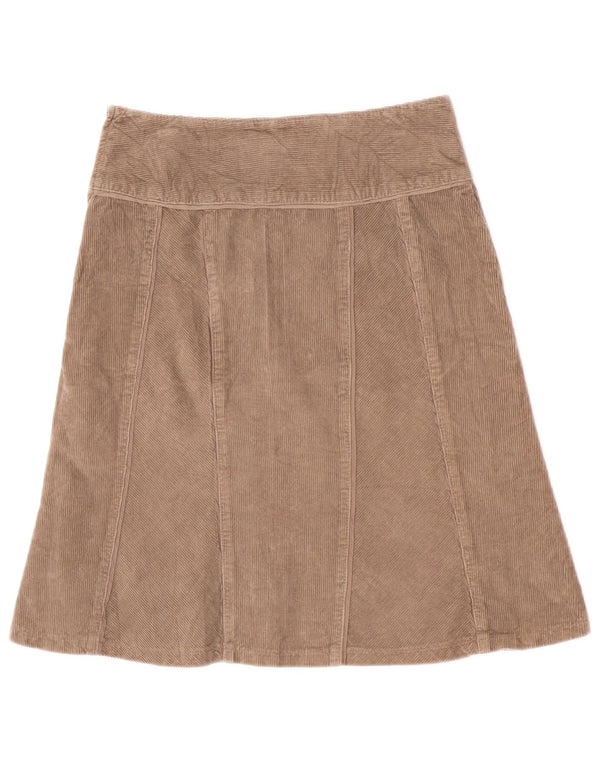 Gonna da donna in velluto a coste Benetton IT 40 Small W29 Cotone Beige