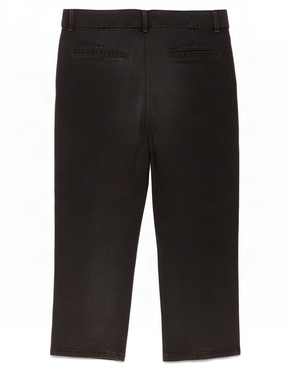 Marks & Spencer Womens Straight Capri Trousers UK 14 Large W32 L23 Black