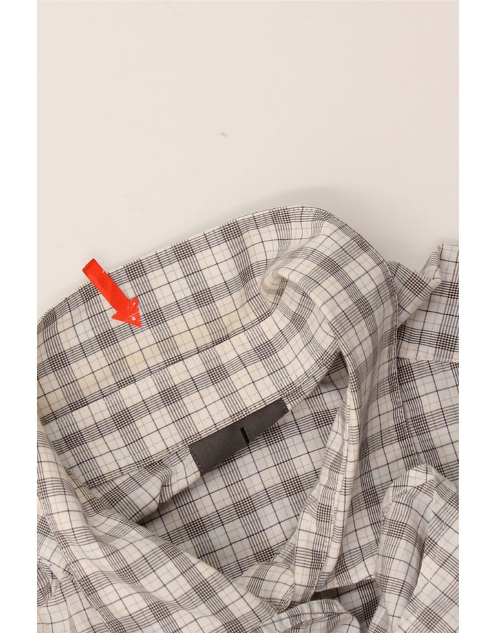 Camicia slim fit da uomo Calvin Klein a quadri grigi grandi
