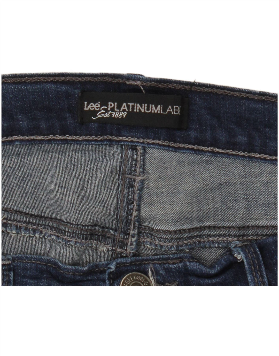 Jeans Capri da donna con etichetta platino LEE W34 L21 blu navy