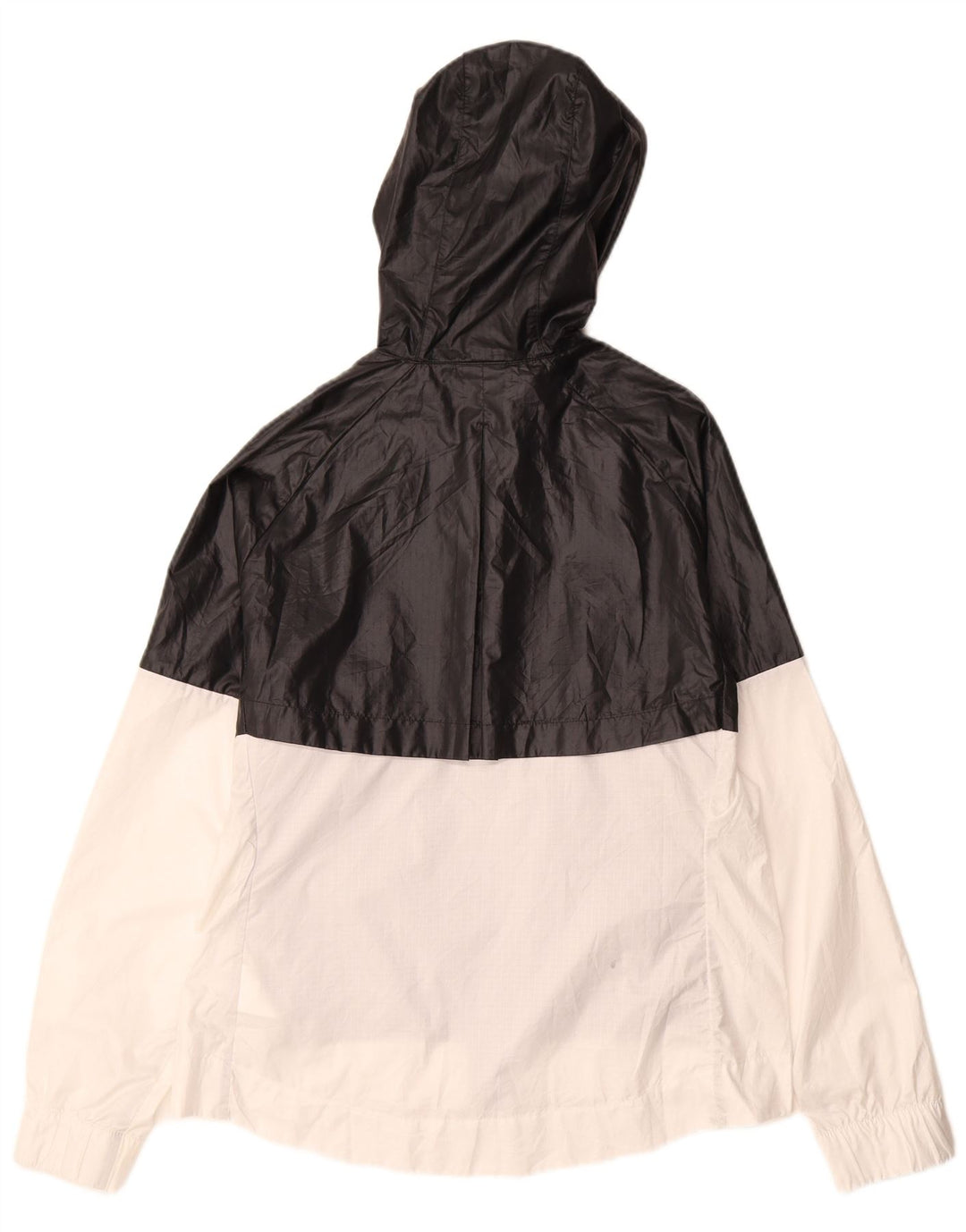 Giacca antipioggia con cappuccio da donna Nike UK 16 Large Nero Colourblock Poliestere