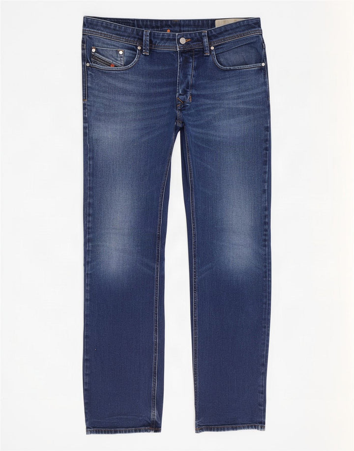 Jeans dritti regolari da uomo Diesel Larkee W34 L32 cotone blu