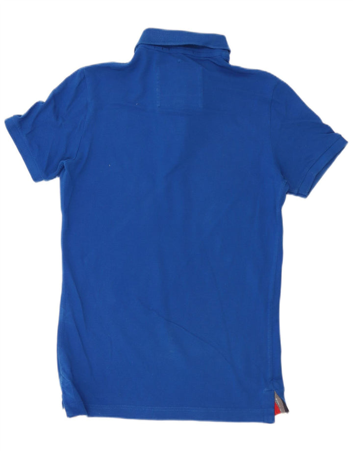 Polo da uomo Superdry in cotone blu medio