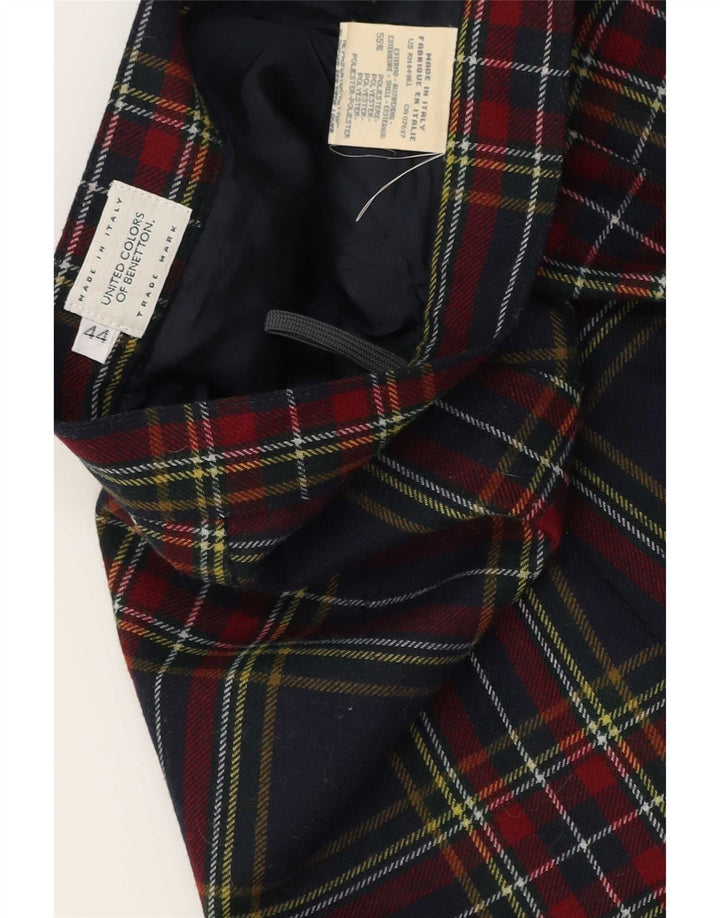 Minigonna da donna Benetton IT 44 media W28 poliestere scozzese multicolore