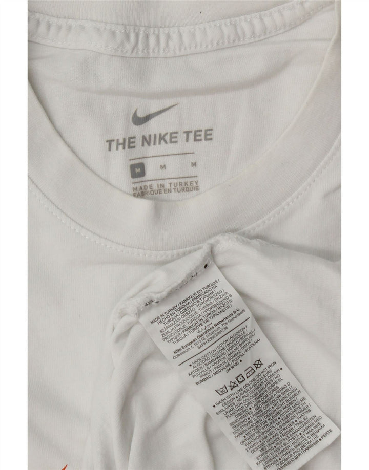 T-shirt grafica da uomo Nike Top in cotone bianco medio