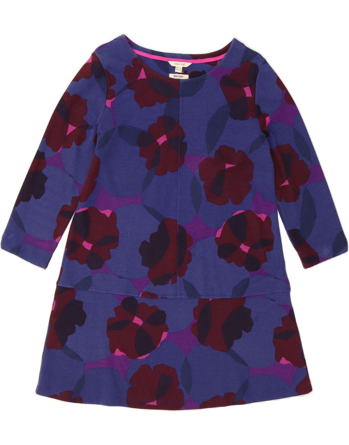 WHITE STUFF Womens 3/4 Sleeve Basic Dress UK 12 Medium  Navy Blue Floral Vintage White Stuff and Second-Hand White Stuff from Messina Hembry 