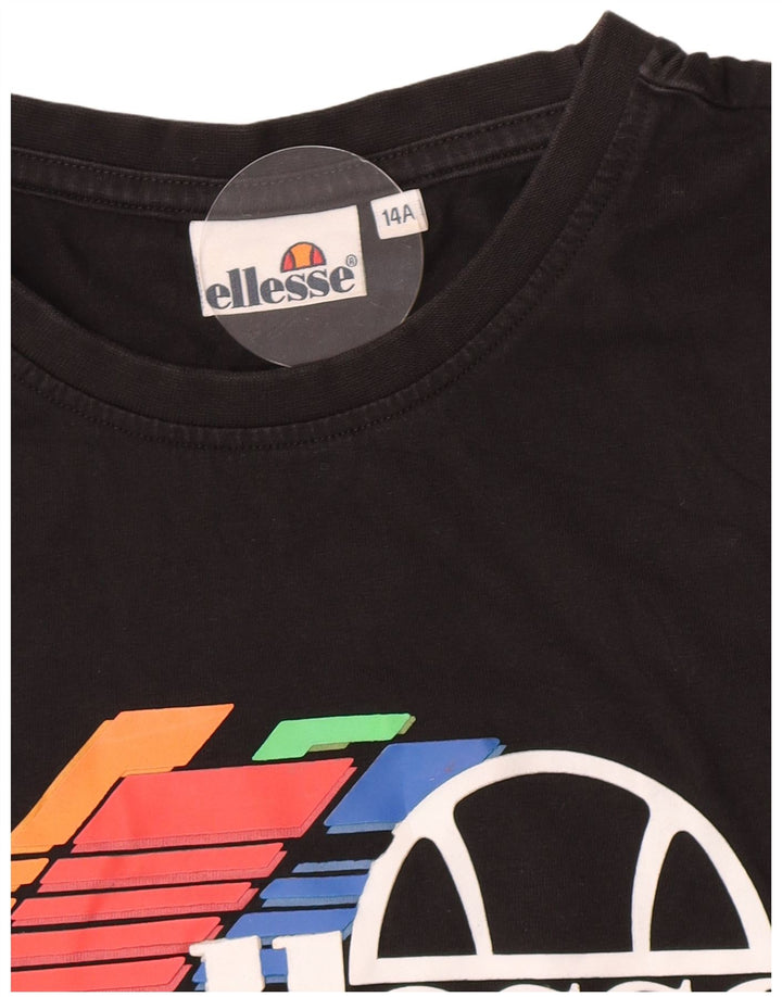Maglietta grafica Ellesse per ragazzi, 13-14 anni, nera