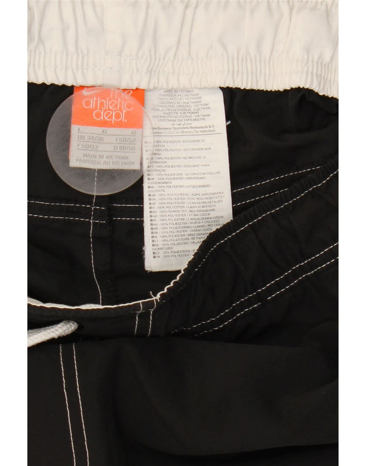 Pantaloncini da bagno Nike da uomo grandi in poliestere color block nero