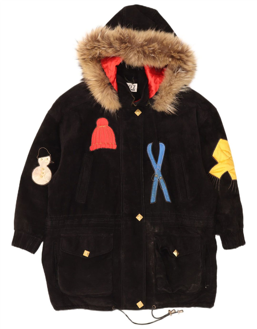 Giacca a vento oversize con cappuccio da donna DINO' Z UK 14 medio nero