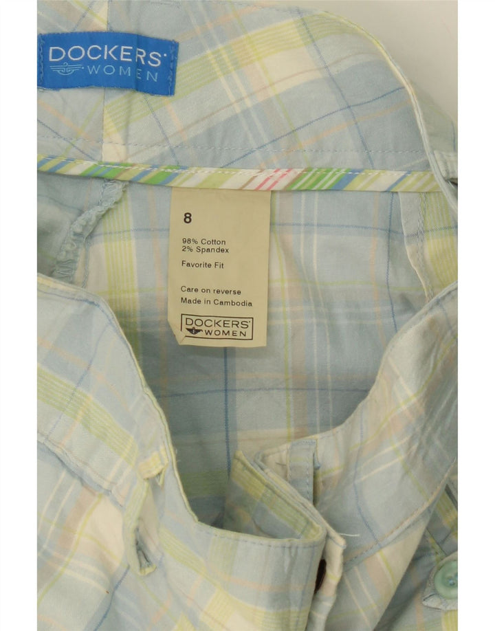 DOCKERS Womens Favorite Fit Casual Shorts US 8 Medium W30  Blue Check Vintage Dockers and Second-Hand Dockers from Messina Hembry 