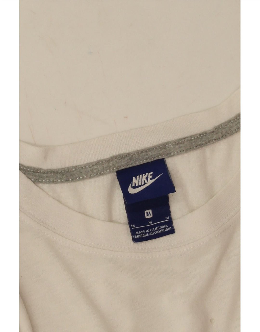 T-shirt grafica da donna Nike Top UK 14 poliestere bianco medio