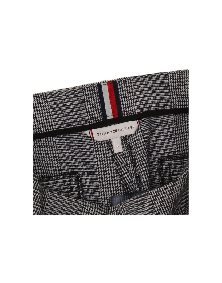 TOMMY HILFIGER Womens Slim Suit Trousers US 8 Medium W30 L29 Grey Check