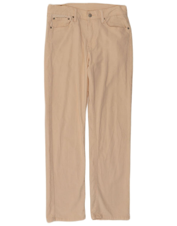 Pantaloni dritti in velluto a coste 751 da donna Levi's W32 L32 in cotone beige