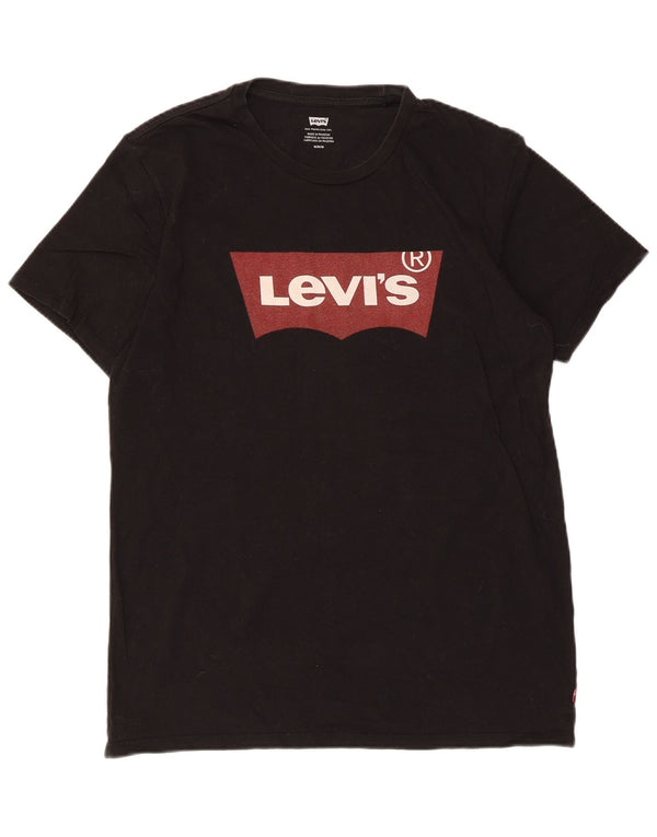 T-shirt grafica da uomo Levi's Top in cotone nero medio