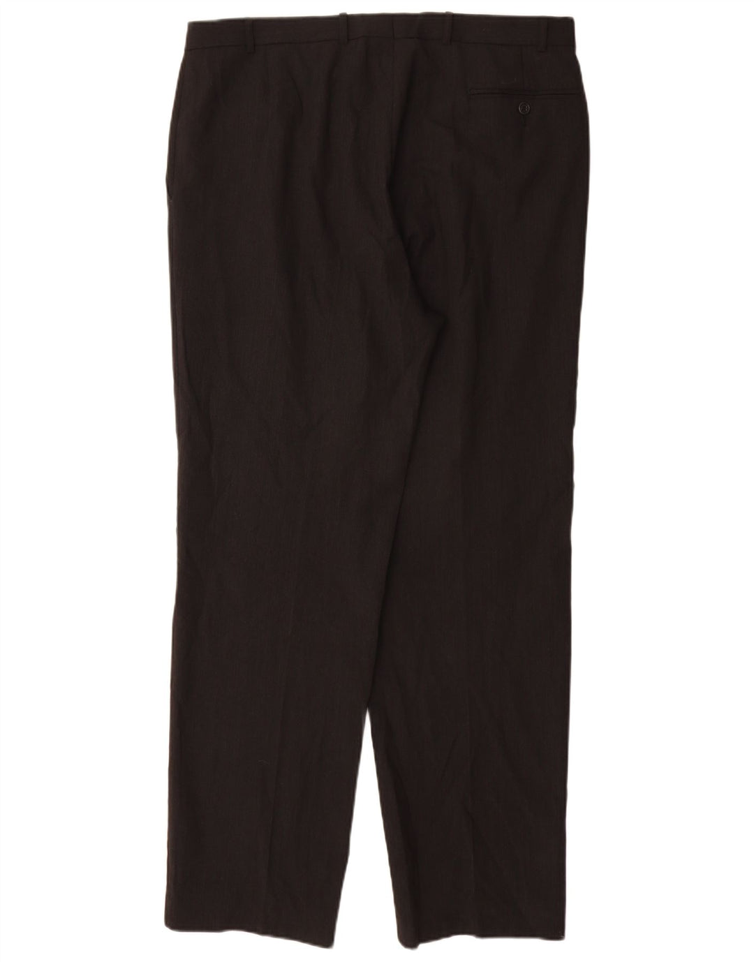 Pantaloni da abito con pegging da uomo Marks & Spencer W36 L32 poliestere nero