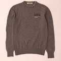 Maglione girocollo con grafica da uomo North Sails in lana screziata grigio medio