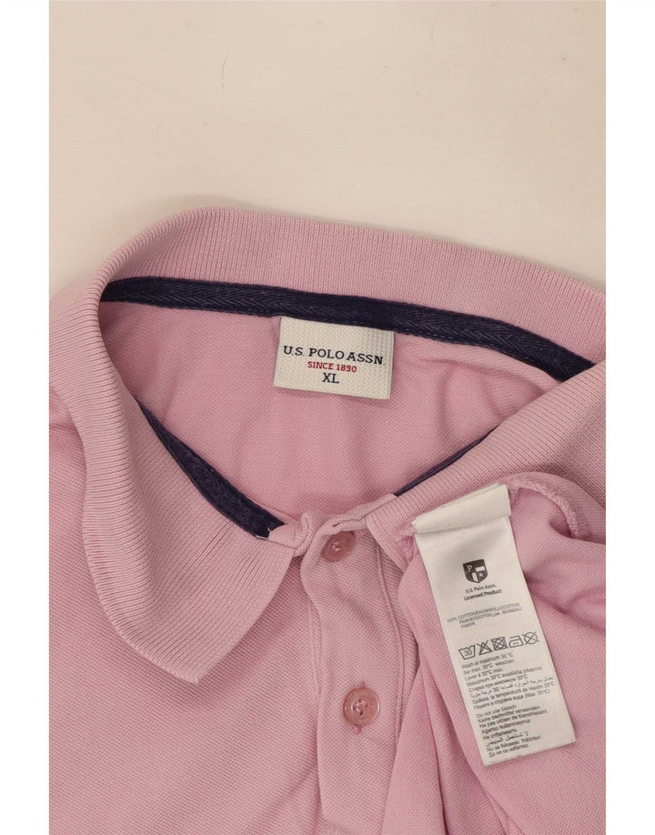 Polo Assn. Camicia da uomo XL in cotone rosa