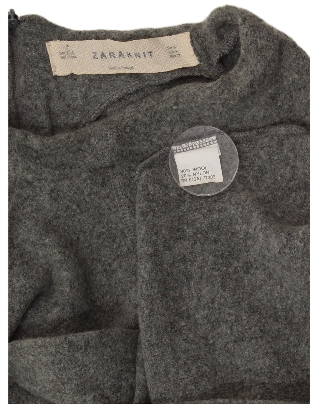 Canotta canotta da donna Zara UK 14 lana grigio medio