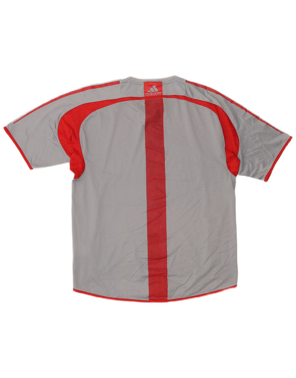 T-shirt Adidas Climacool da uomo Top in poliestere color block grigio medio