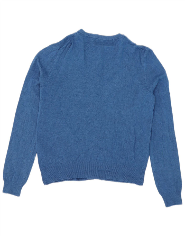 Maglione cardigan da donna Marks & Spencer UK 8 piccolo viscosa blu