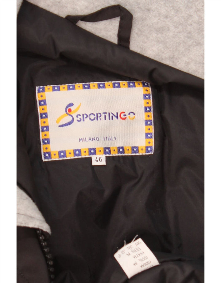 Giacca da sci sportiva da uomo con vestibilità ampia con cappuccio IT 46 Small White Colourblock