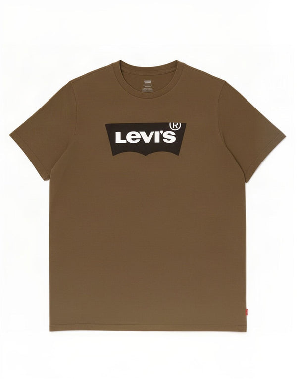 T-shirt grafica standard da uomo Levi's Top grande in cotone kaki