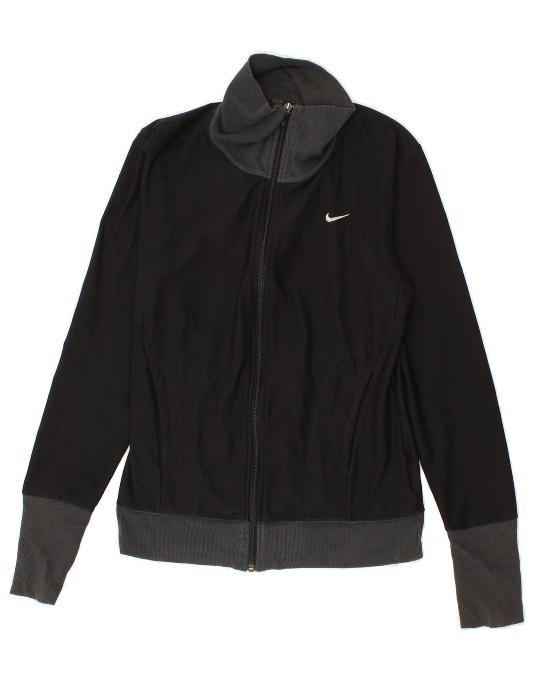 NIKE Womens Dri Fit Tracksuit Top Jacket UK 8/10 Small Black Colourblock Vintage Nike and Second-Hand Nike from Messina Hembry 
