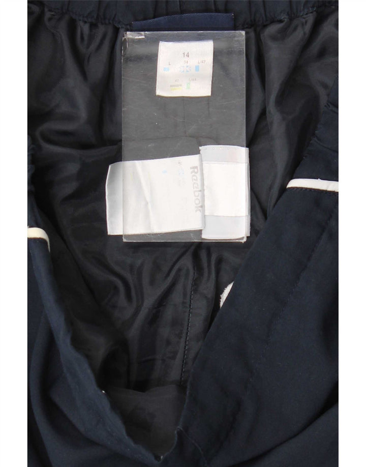 Pantaloni da tuta Reebok da donna Capri UK 14 Medium Blu Navy Poliestere