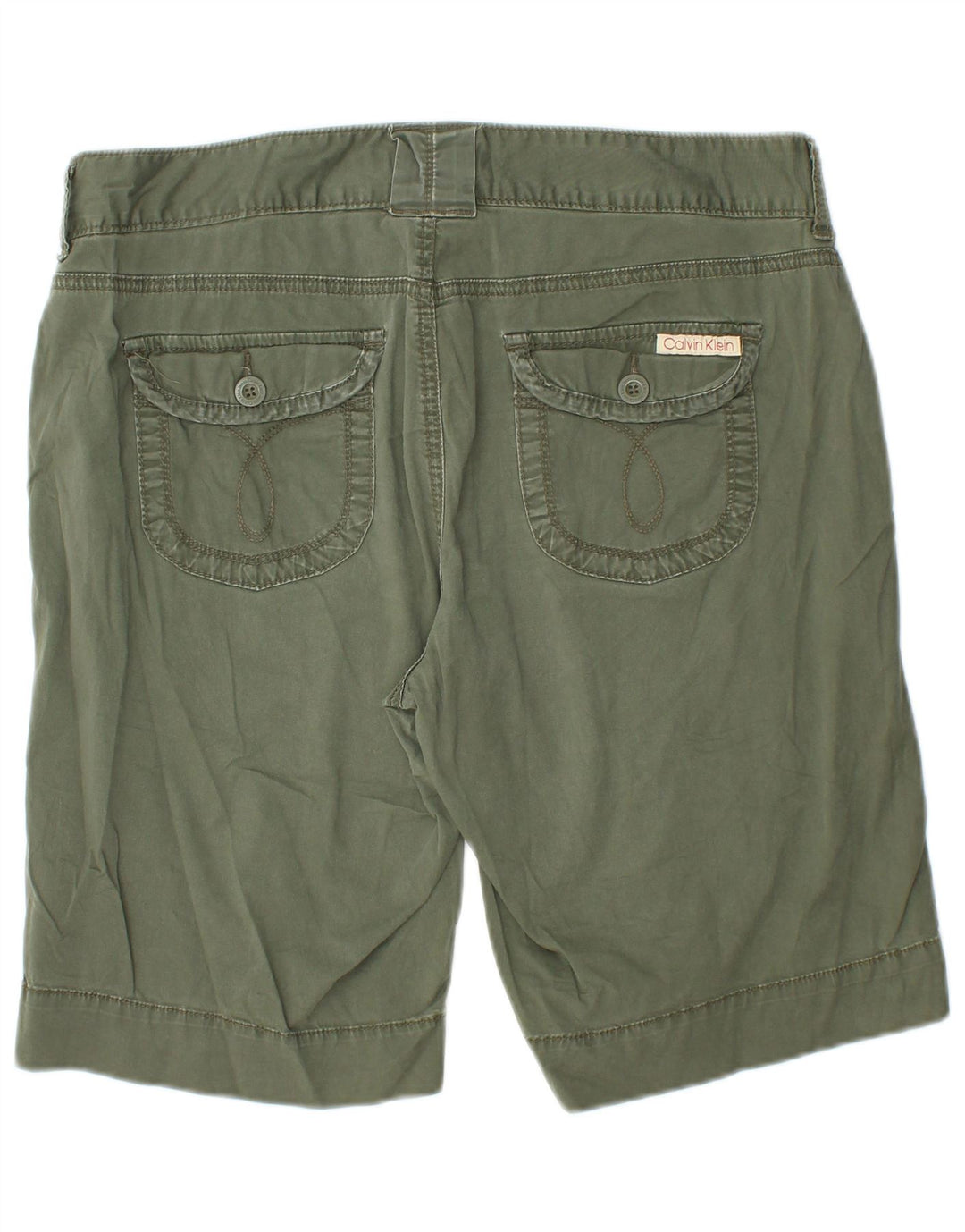 CALVIN KLEIN Pantaloncini casual da donna US 14 XL W34 Cotone kaki