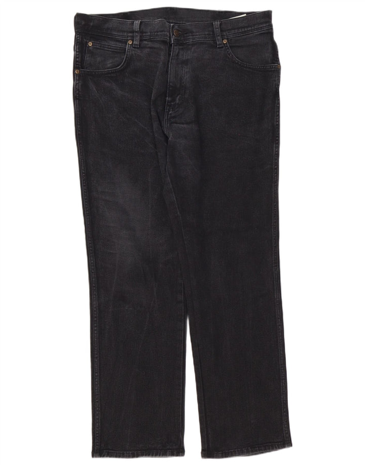 Jeans dritti da uomo Wrangler W36 L30 cotone nero