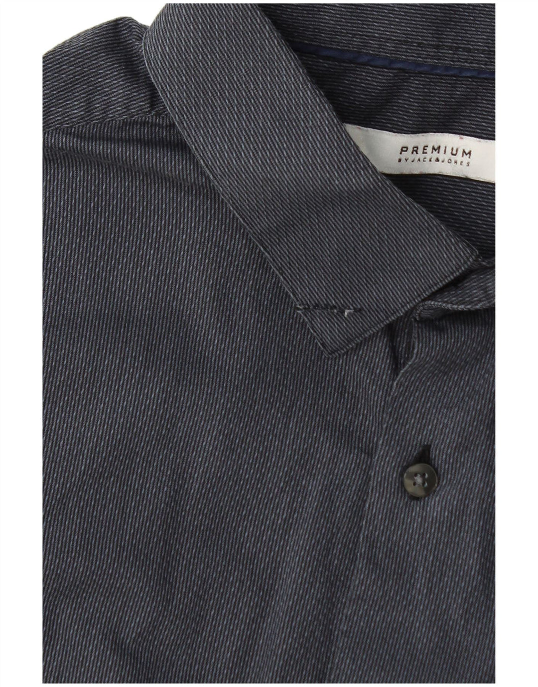 Camicia da uomo Jack & Jones taglia 42 grande cotone gessato grigio