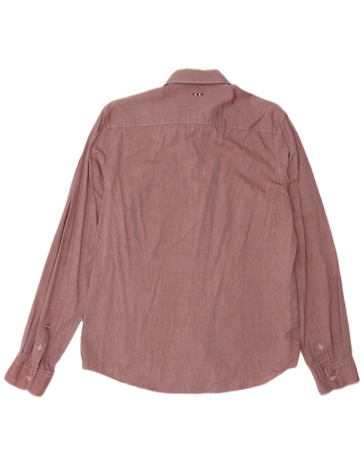 Camicia slim fit da uomo Napapijri grande rosa
