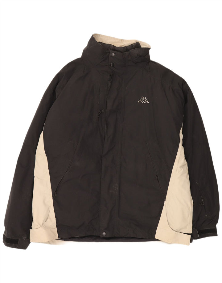 Giacca a vento da uomo Kappa UK 44 2XL Poliammide color block nero