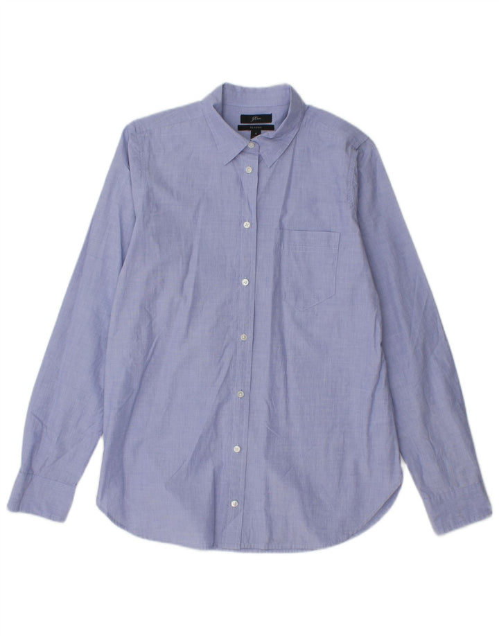 J. CREW Camicia da donna classica vestibilità classica US 4 Small in cotone blu
