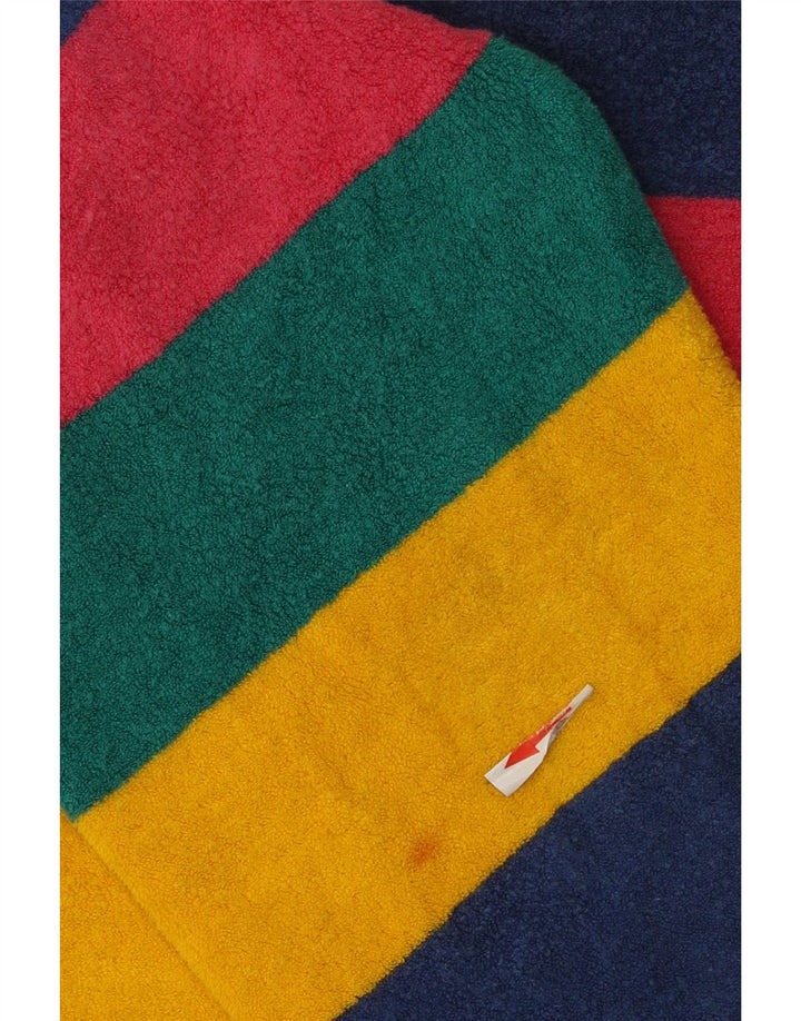 Maglione in pile vintage da donna IT 44 cotone a righe multicolori medio