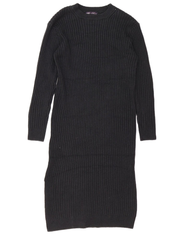 Abito maglione a maniche lunghe da donna Marks & Spencer UK 14 medio nero